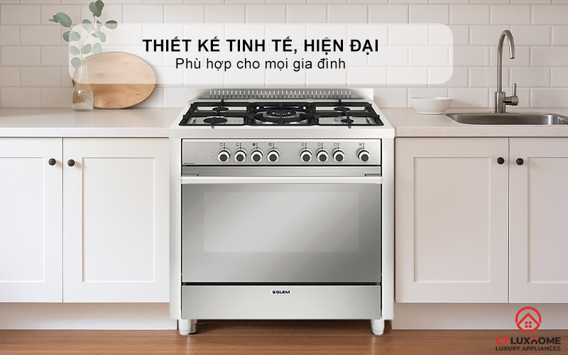  BẾP GAS KẾT HỢP LÒ NƯỚNG MQB612VI  ROSIERES 90CM 1