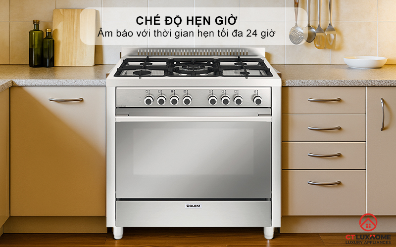  BẾP GAS KẾT HỢP LÒ NƯỚNG MQB612VI  ROSIERES 90CM 10