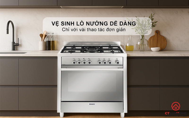  BẾP GAS KẾT HỢP LÒ NƯỚNG MQB612VI  ROSIERES 90CM 11