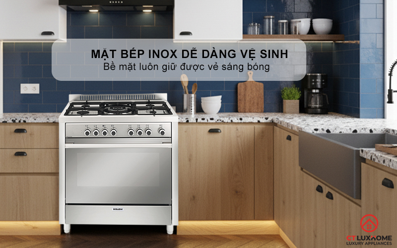  BẾP GAS KẾT HỢP LÒ NƯỚNG MQB612VI  ROSIERES 90CM 2