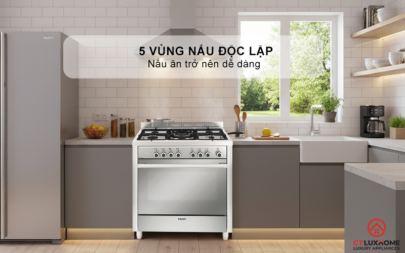  BẾP GAS KẾT HỢP LÒ NƯỚNG MQB612VI  ROSIERES 90CM 3