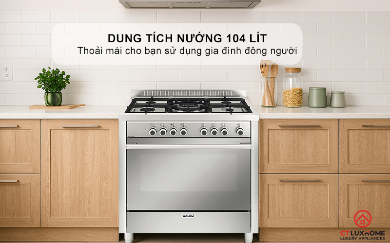  BẾP GAS KẾT HỢP LÒ NƯỚNG MQB612VI  ROSIERES 90CM 4