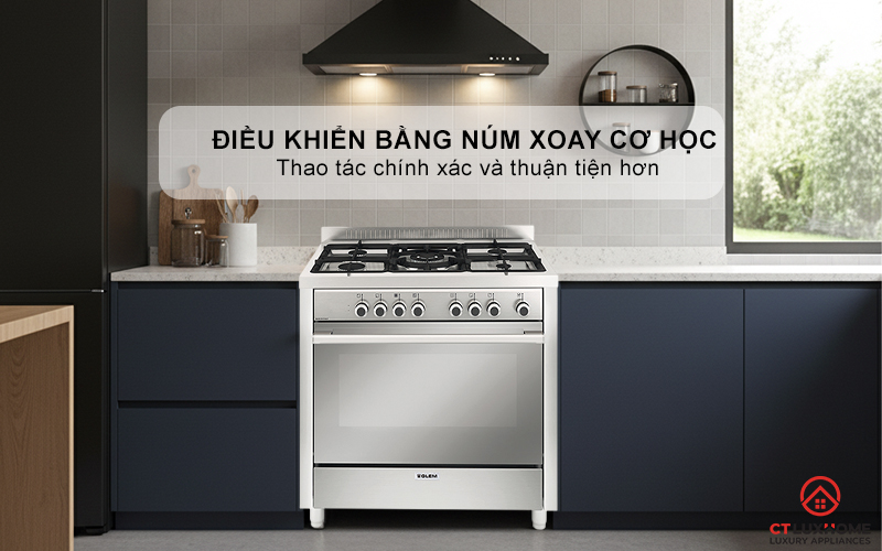  BẾP GAS KẾT HỢP LÒ NƯỚNG MQB612VI  ROSIERES 90CM 5