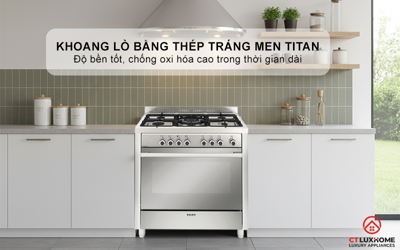  BẾP GAS KẾT HỢP LÒ NƯỚNG MQB612VI  ROSIERES 90CM 7