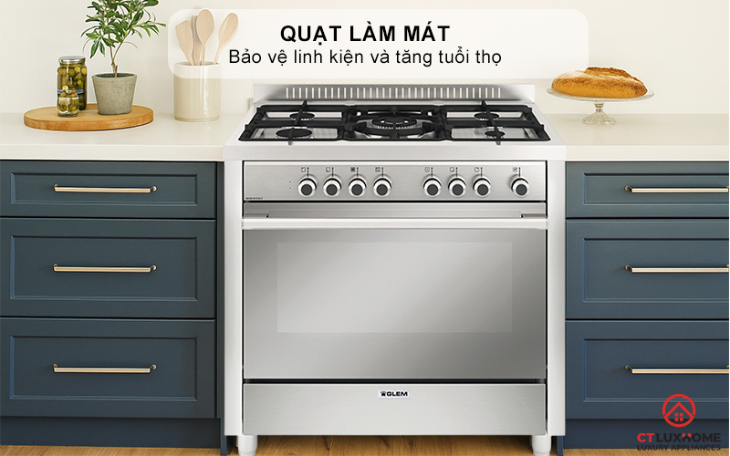  BẾP GAS KẾT HỢP LÒ NƯỚNG MQB612VI  ROSIERES 90CM 8