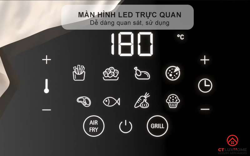 Màn hình Led trực quan - Dễ dàng quan sát, sử dụng
