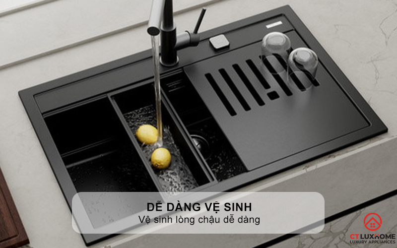 CHẬU ĐÁ LẮP NỔI 1 HỐ RỬA NOVA 80 WS-TG 1B   NOVA80WSTG1B 8