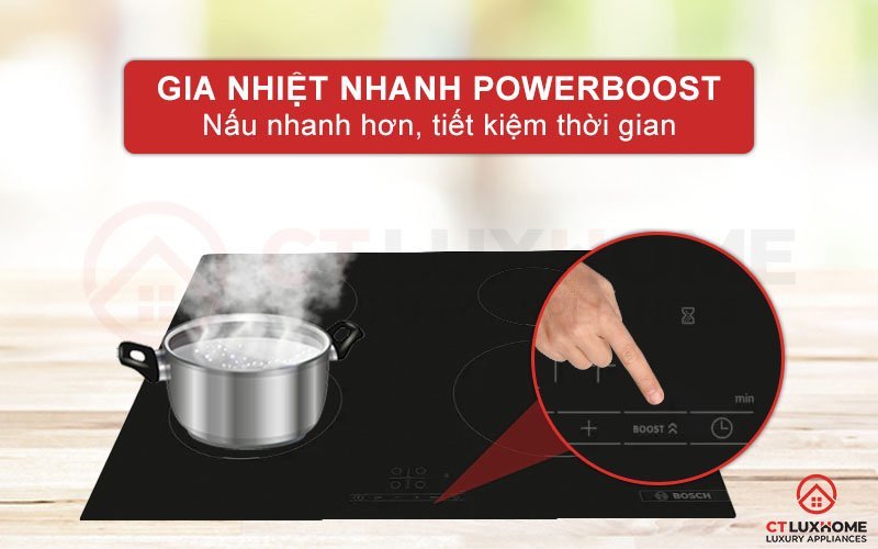 Nấu nướng nhanh hơn 50% với chức năng PowerBoost