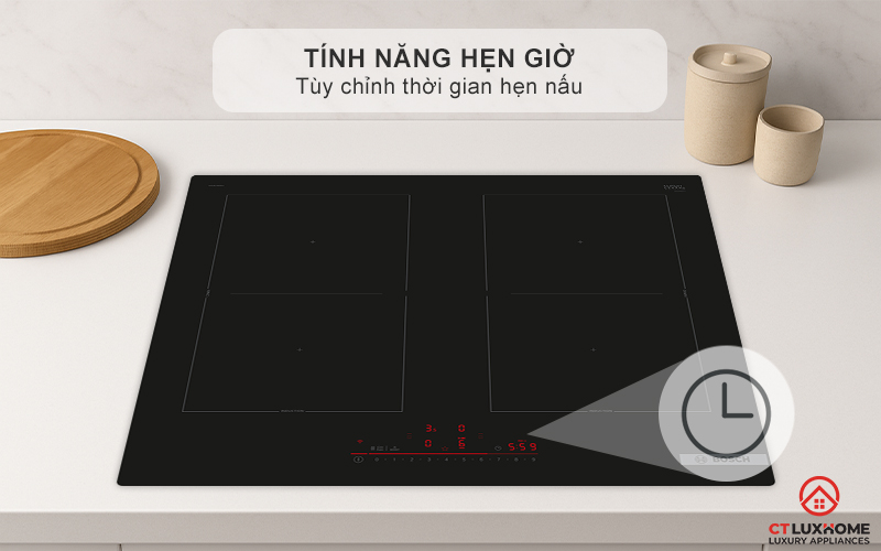 Tính năng hẹn giờ tiện lợi tùy chỉnh hẹn thời gian nấu