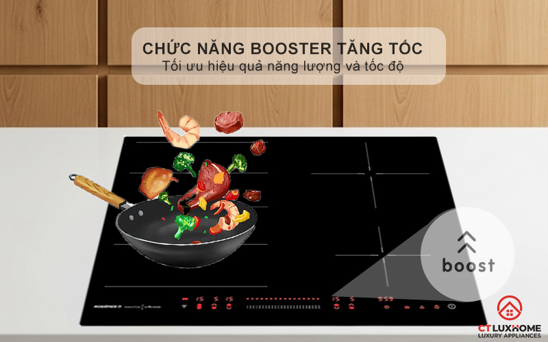 BẾP TỪ KHÔNG GIỚI HẠN VÙNG NẤU ROSIERES RES63E 7200W MÀU ĐEN 8