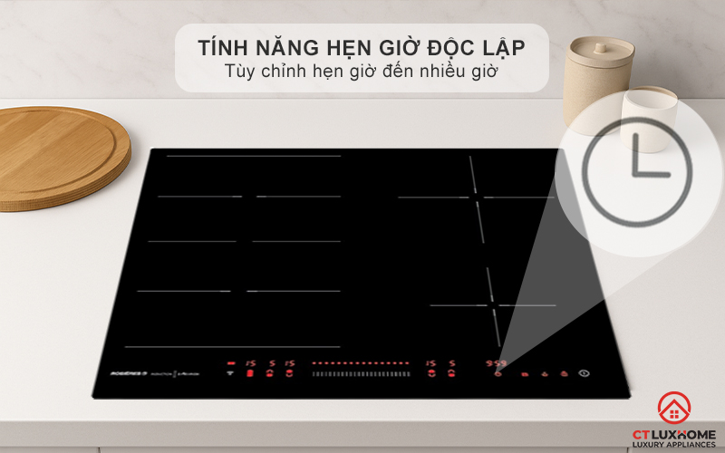 BẾP TỪ KHÔNG GIỚI HẠN VÙNG NẤU ROSIERES RES63E 7200W MÀU ĐEN 9
