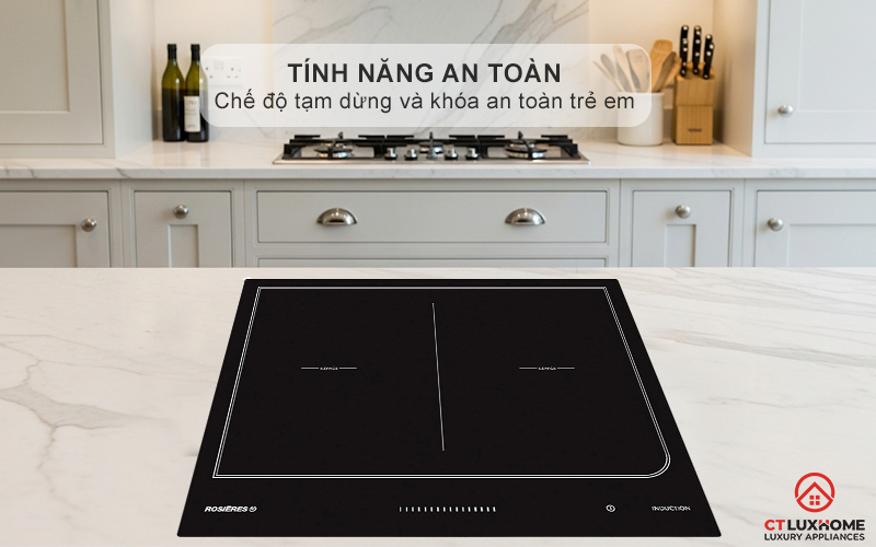 BẾP TỪ KHÔNG GIỚI HẠN ÂM TỦ ROSIERES RES6D 7200W MÀU ĐEN 12