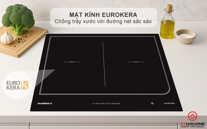 BẾP TỪ KHÔNG GIỚI HẠN ÂM TỦ ROSIERES RES6D 7200W MÀU ĐEN 2
