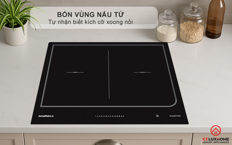 BẾP TỪ KHÔNG GIỚI HẠN ÂM TỦ ROSIERES RES6D 7200W MÀU ĐEN 6