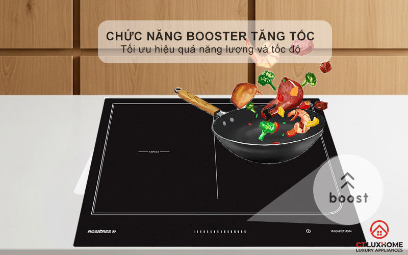 BẾP TỪ KHÔNG GIỚI HẠN ÂM TỦ ROSIERES RES6D 7200W MÀU ĐEN 9