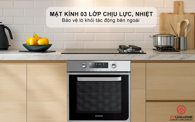 LÒ NƯỚNG ÂM TỦ ROSIERES RF4620IN 58 LÍT MÀU ĐEN 5