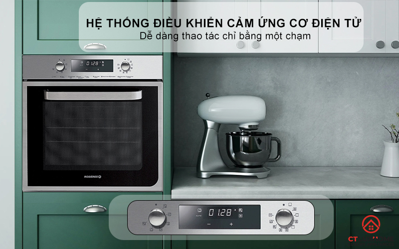 LÒ NƯỚNG ÂM TỦ ROSIERES RF4620IN 58 LÍT MÀU ĐEN 6
