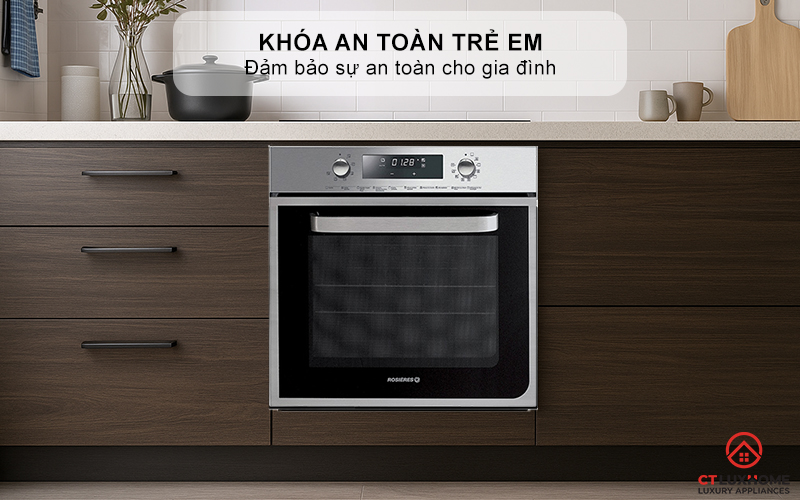 LÒ NƯỚNG ÂM TỦ ROSIERES RF4620IN 58 LÍT MÀU ĐEN 10