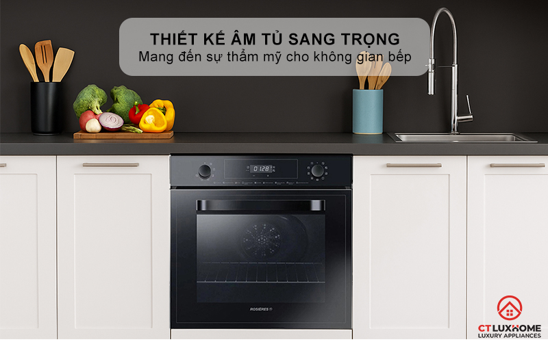 LÒ NƯỚNG ÂM TỦ ROSIERES  RFN3151PN/E 65 LÍT MÀU ĐEN RFN3151PNE 1