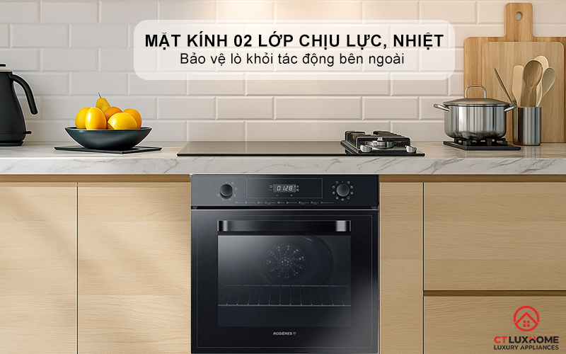 LÒ NƯỚNG ÂM TỦ ROSIERES  RFN3151PN/E 65 LÍT MÀU ĐEN RFN3151PNE 5