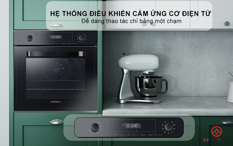 LÒ NƯỚNG ÂM TỦ ROSIERES  RFN3151PN/E 65 LÍT MÀU ĐEN RFN3151PNE 6