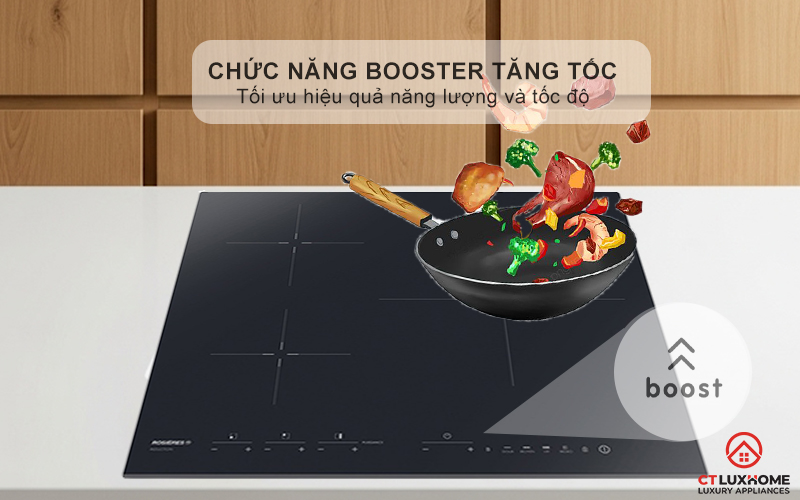 BẾP TỪ 3 VÙNG NẤU ROSIERES RID346BV 7200W MÀU ĐEN 5