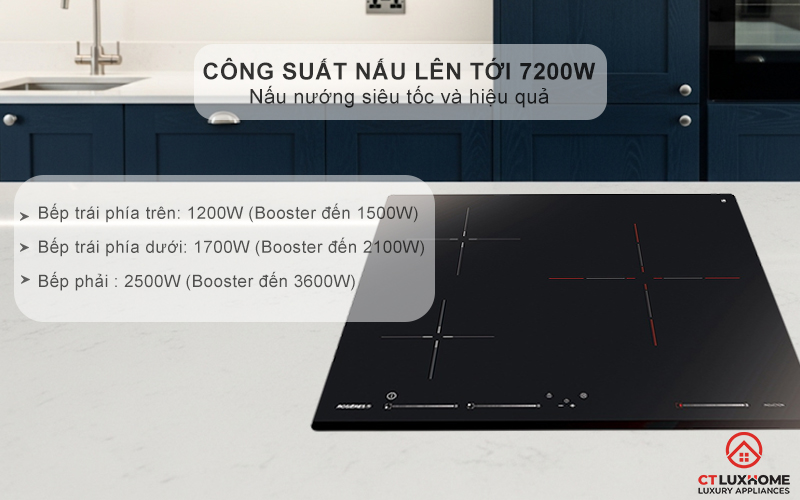 BẾP TỪ 3 VÙNG NẤU ROSIERES RISD3BC 7200W MÀU ĐEN 3