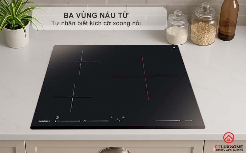 BẾP TỪ 3 VÙNG NẤU ROSIERES RISD3BC 7200W MÀU ĐEN 5