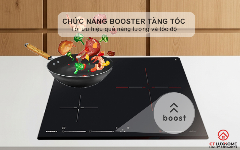 BẾP TỪ 3 VÙNG NẤU ROSIERES RISD3BC 7200W MÀU ĐEN 7
