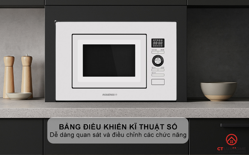 LÒ VI SÓNG ÂM TỦ ROSIERES RMG20/1RB 20 LÍT MÀU TRẮNG RMG201RB 4