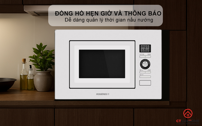 LÒ VI SÓNG ÂM TỦ ROSIERES RMG20/1RB 20 LÍT MÀU TRẮNG RMG201RB 7