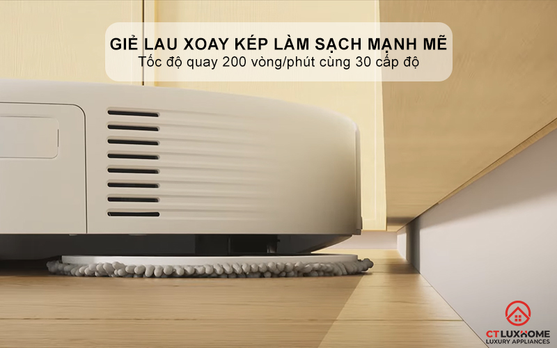 Giẻ lau xoay kép làm sạch mạnh mẽ