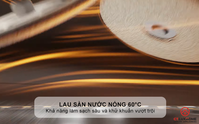 Lau sàn nước nóng 60°C: Sạch gọn sát sao