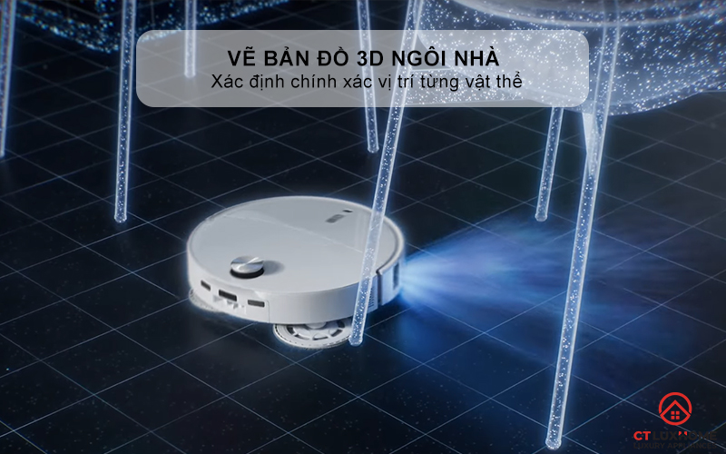 Vẽ bản đồ 3D ngôi nhà và xác định vị trí vật thể