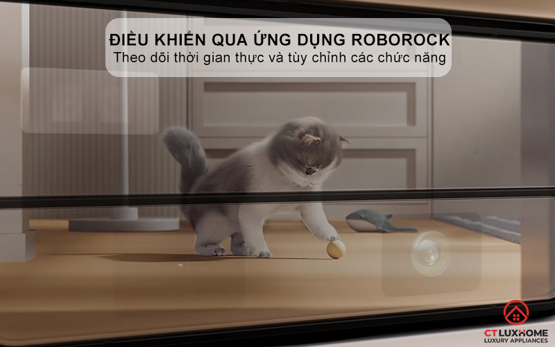 Điều khiển qua ứng dụng Roborock thông minh