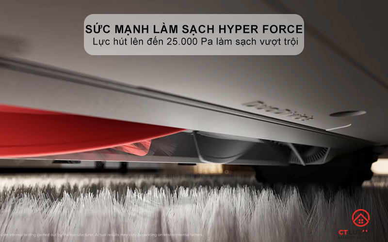 Sức mạnh làm sạch Hyper Force với lực hút 25.000 Pa