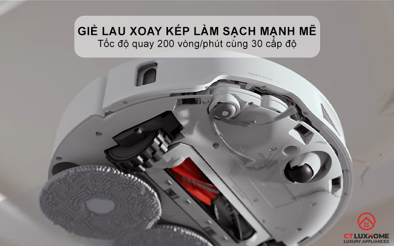 Giẻ lau xoay kép làm sạch mạnh mẽ