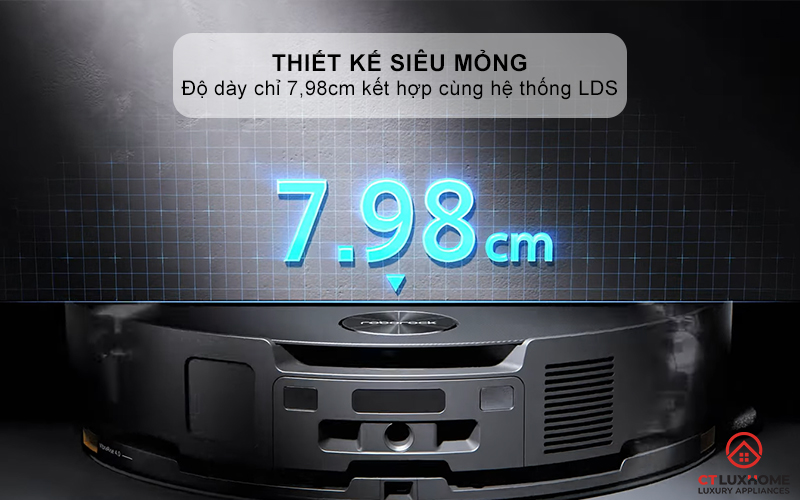 Thiết kế siêu mỏng với độ dày chỉ 7,98cm