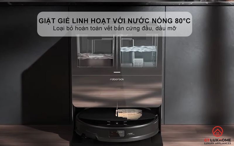 Giặt giẻ linh hoạt với nước nóng 80°C