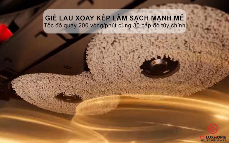 Giẻ lau xoay kép làm sạch mạnh mẽ
