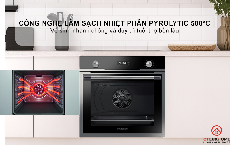 LÒ NƯỚNG ÂM TỦ  ROSIERES  RF697ZIN/E  70 LÍT MÀU ĐEN RF697ZINE 7