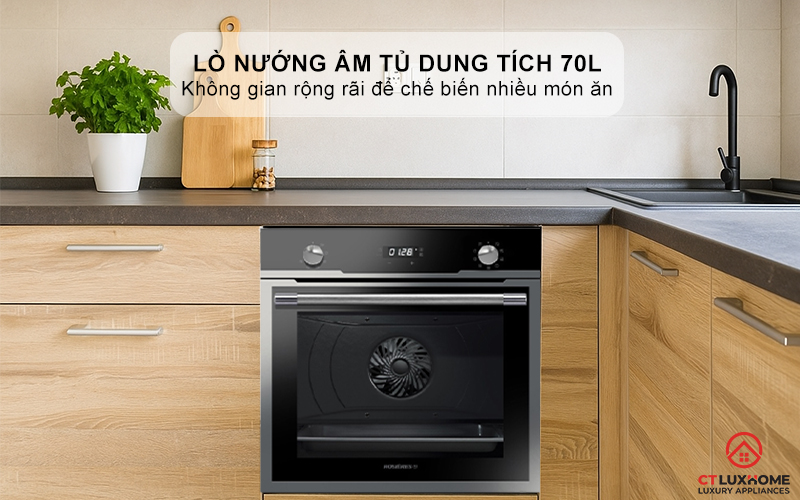 LÒ NƯỚNG ÂM TỦ  ROSIERES  RF697ZIN/E  70 LÍT MÀU ĐEN RF697ZINE 2