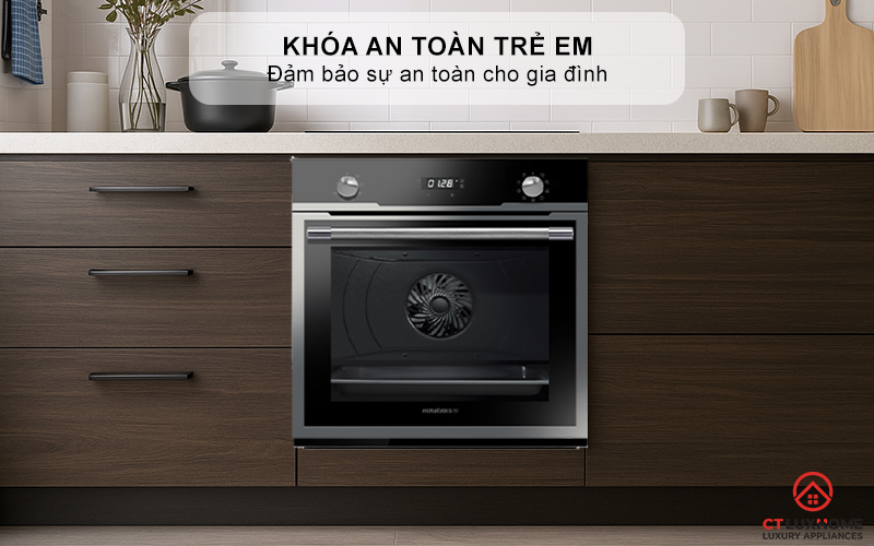 LÒ NƯỚNG ÂM TỦ  ROSIERES  RF697ZIN/E  70 LÍT MÀU ĐEN RF697ZINE 9