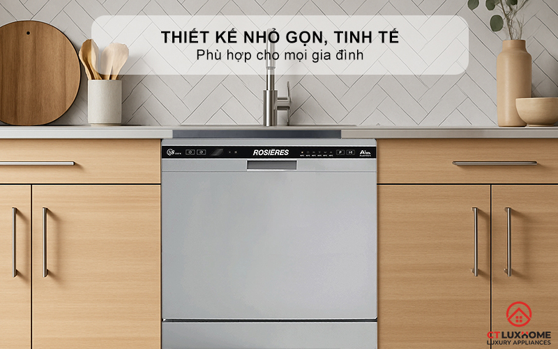 MÁY RỬA BÁT MINI 8 BỘ ROSIERES RDCP 8S-04 RDCP8S04 1