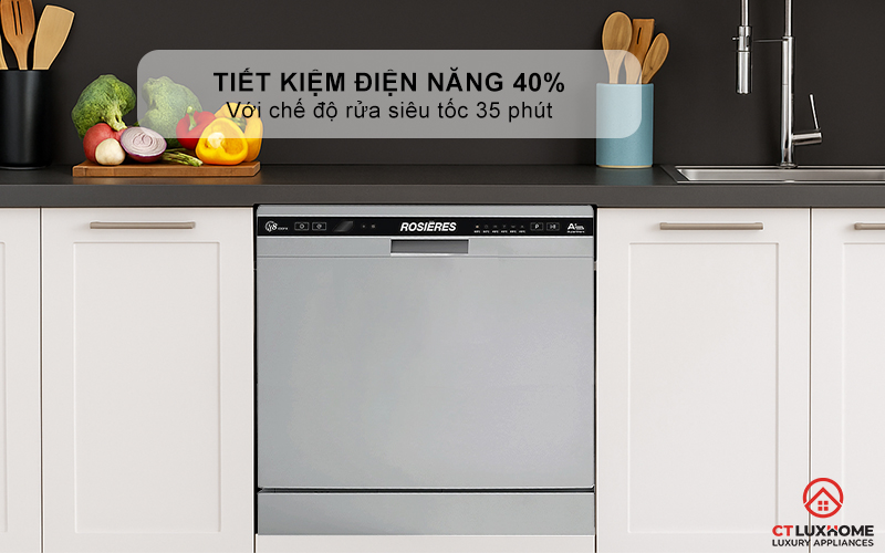 MÁY RỬA BÁT MINI 8 BỘ ROSIERES RDCP 8S-04 RDCP8S04 10