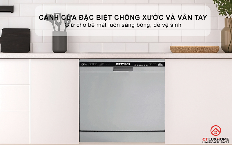 MÁY RỬA BÁT MINI 8 BỘ ROSIERES RDCP 8S-04 RDCP8S04 7