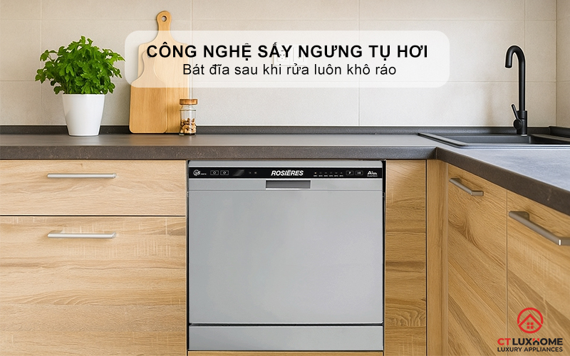 MÁY RỬA BÁT MINI 8 BỘ ROSIERES RDCP 8S-04 RDCP8S04 9