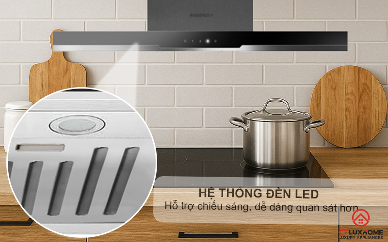 MÁY HÚT MÙI ỐNG KHÓI ROSIERES RDSV985PN NGANG 90CM 3