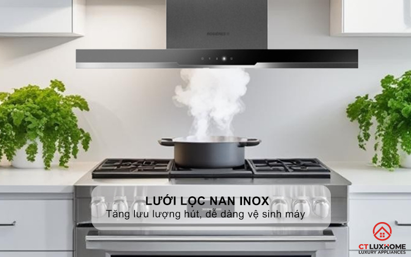 MÁY HÚT MÙI ỐNG KHÓI ROSIERES RDSV985PN NGANG 90CM 6