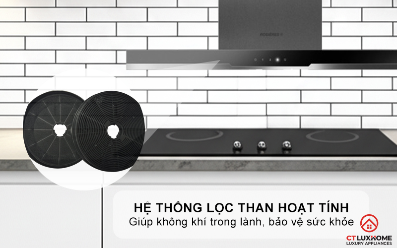 MÁY HÚT MÙI ỐNG KHÓI ROSIERES RDSV985PN NGANG 90CM 7